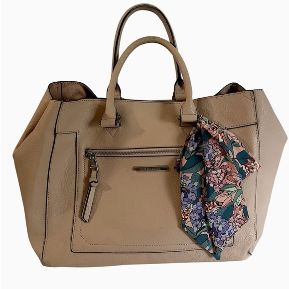 Steve Madden Handbags - Steve Madden Blush Tote Bag + Floral Scarf + Removable Inner Bag